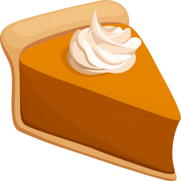 Pumpkin pie slice