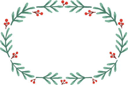 Bright Handdrawn Christmas Frame