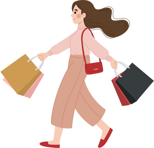 Shopping woman illustration